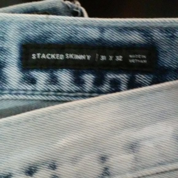 "LIKE NEW" MEN'S PACSUN COMFORT DISTRESSED STRETCH STACKED SKINNY - Picture 5 of 5